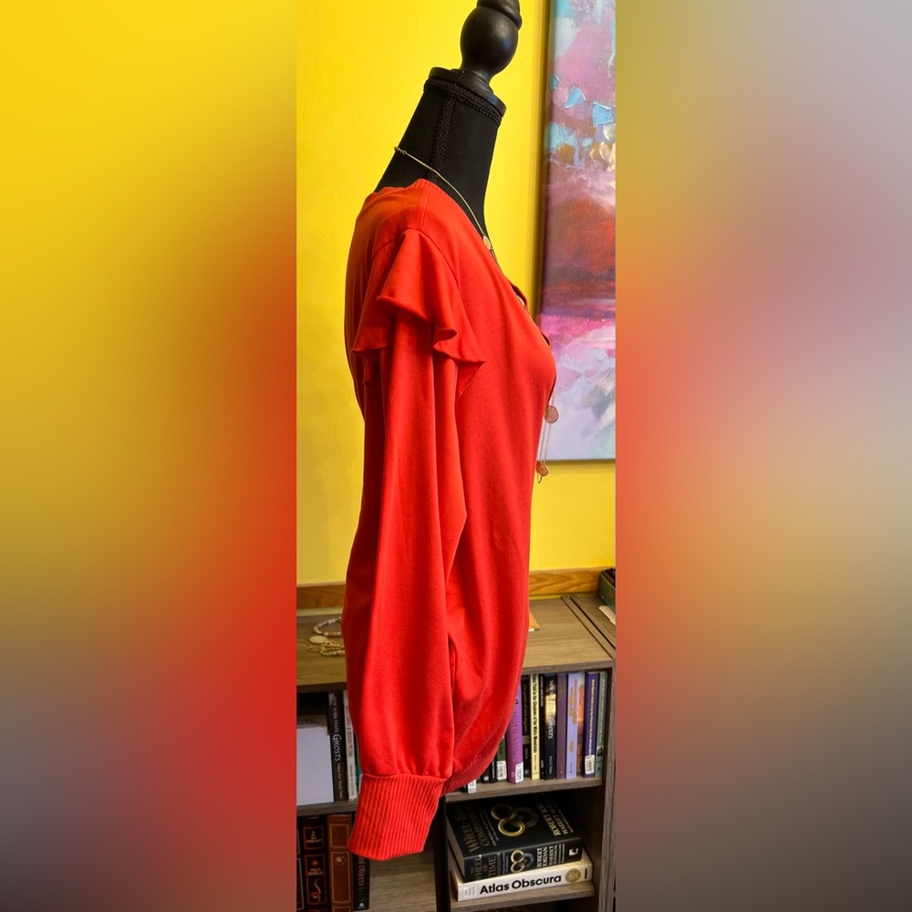 Torrid Ruffle Trim Sweatshirt - Lightweight French Terry - Picture 6 of 9